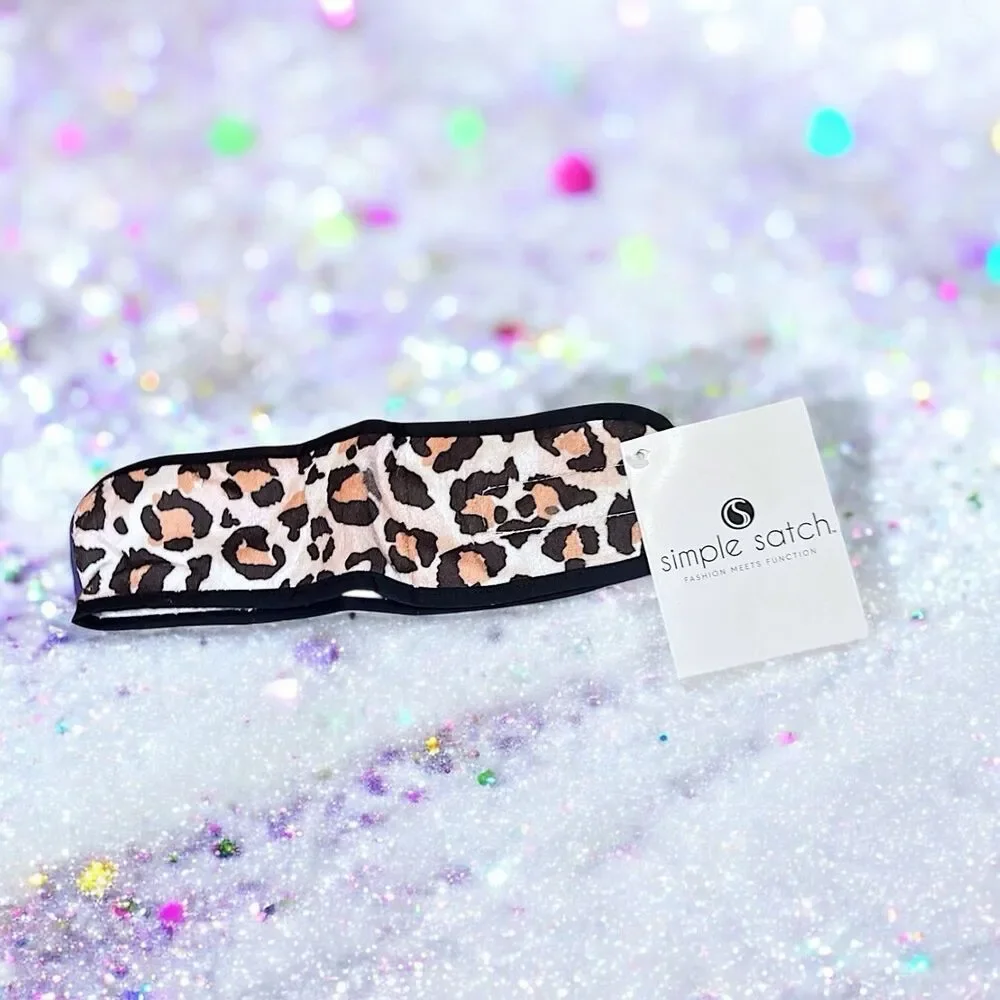 SIMPLE SATCH Spa Headband In Leopard Brand New In Package